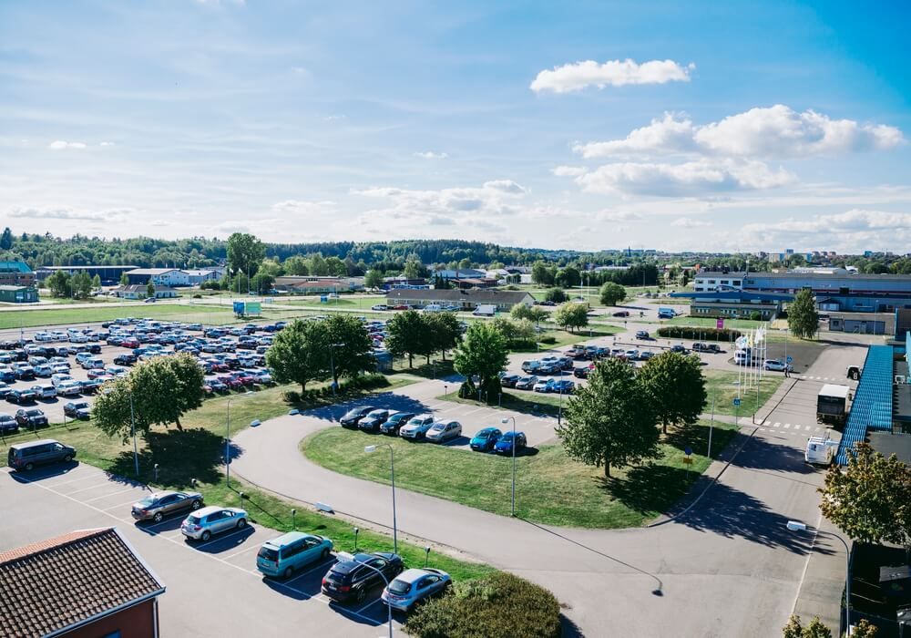Bild på en parkering