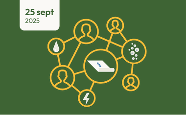 Image of a network symbol with the event date