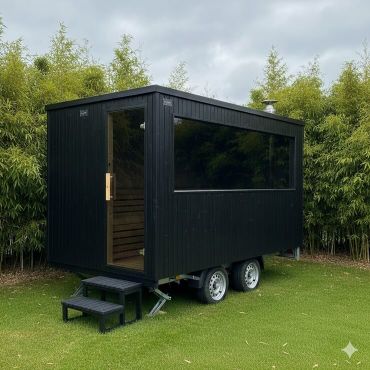 Earth Sea and Heat Retreat Sauna - a mobile wood-fired sauna experience exclusively for our guests use