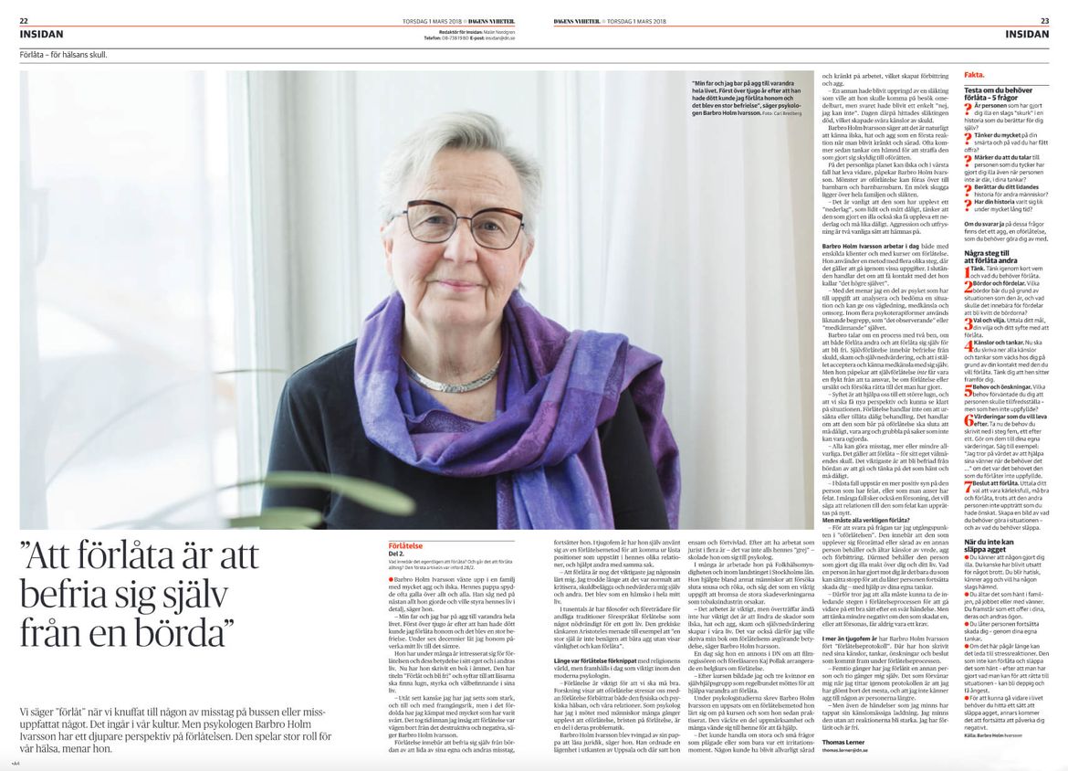 Artikel i Dagens Nyheter