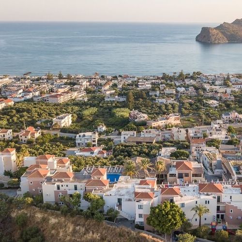 Bild över en stad i Kreta