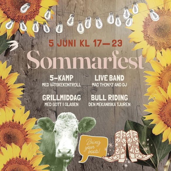 Malmberga Loge i Kungsör Sommarfest för företag 5 juni – Countrystyle