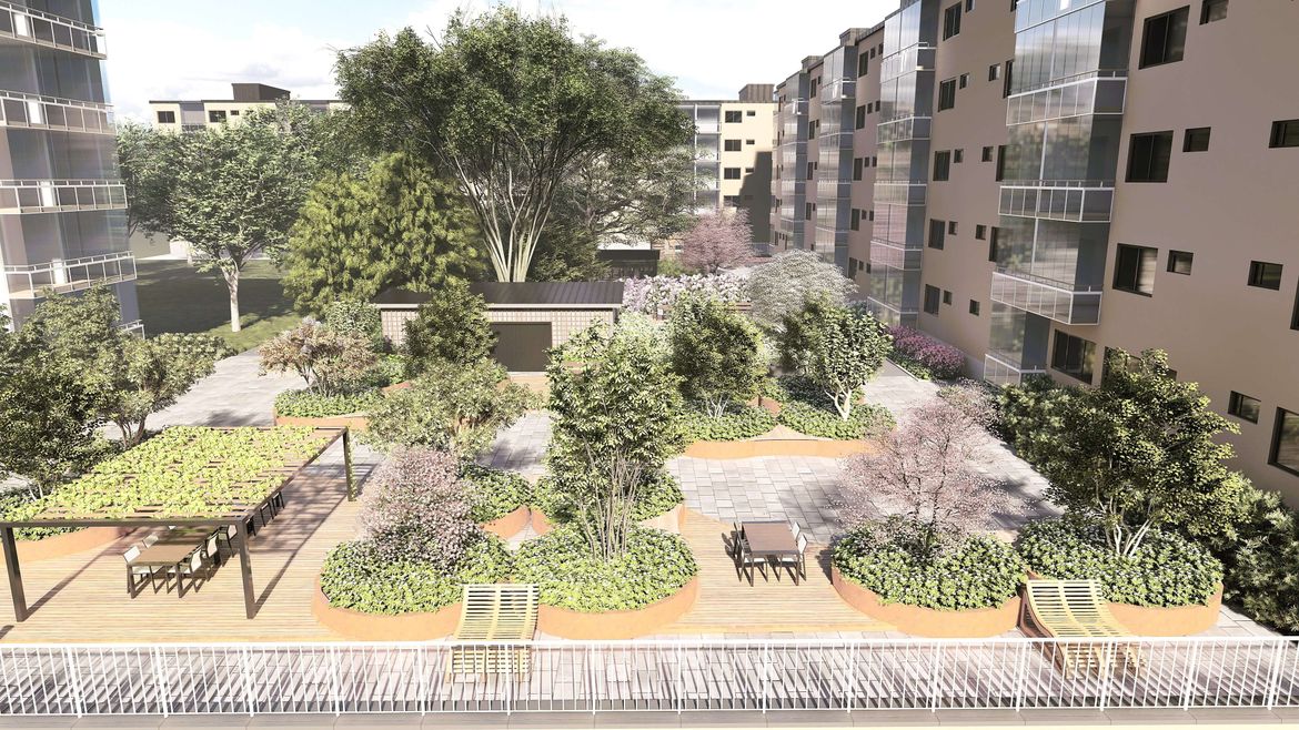 Rendering innergård