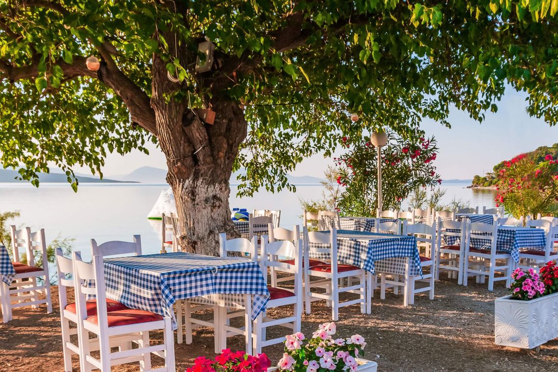 Solig bild från Lefkas 