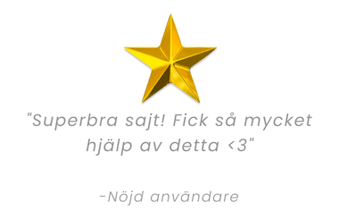 Superbra sajt! Fick så mycket hjälp av detta <3