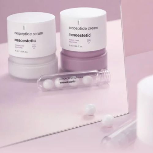 Burkar med serum och kräm från Mesoestetics