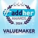 Vinnare av AddHer awards Valuemaker 2024