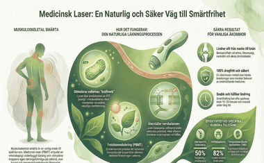 Medicinsk laser för behandling av muskuloskelatal smärta och värk hos Massageterapeuten Göteborg AB