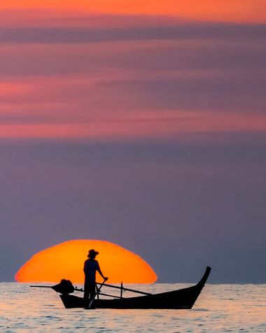 Fototavla: Solnedgång på Koh Lanta i Thailand – fotograf: Anders Andersson
