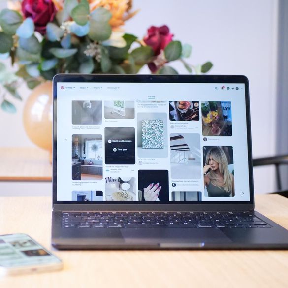 En dator som visar Pinterest