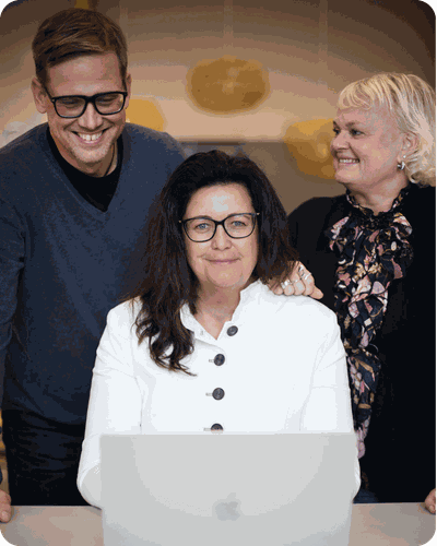Gruppbild på AW Rekrytering & HRs tre konsulter