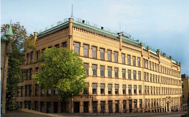 Fasaden på Stigbergshuset i Göteborg, där massageterapeuten Göteborg har sin mottagning