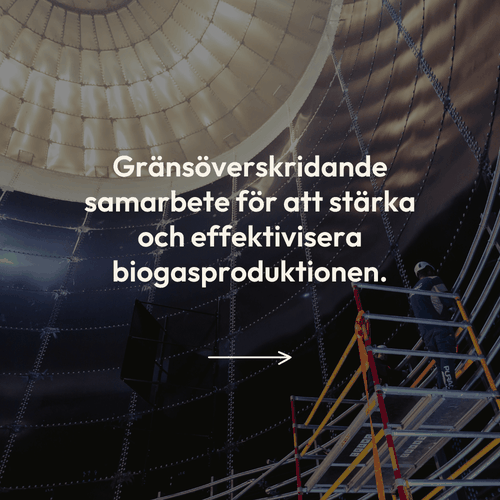 Bild på person arbetar inom biogas som länkar till projektet Boost Nordic Biogas
