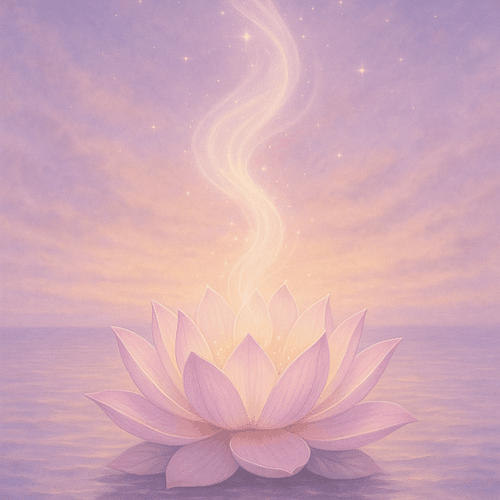 Aquarellmålning av lotusblomma i vatten 