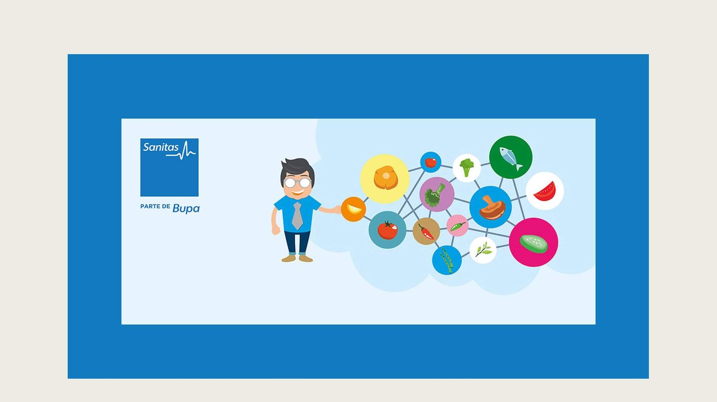  A man with a network of food