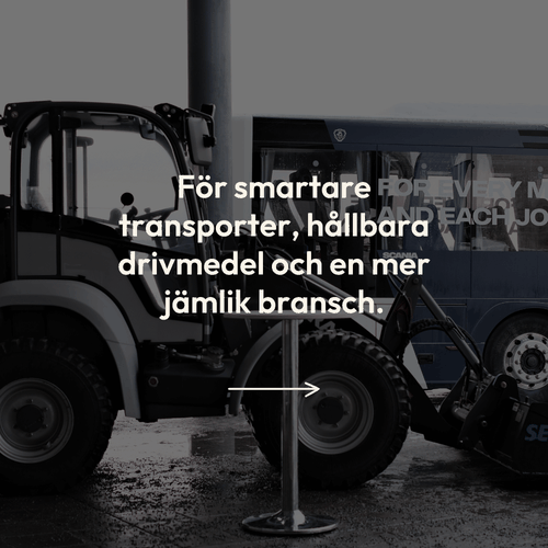 Bild på transport som länkar till projektet Förnybart 2030