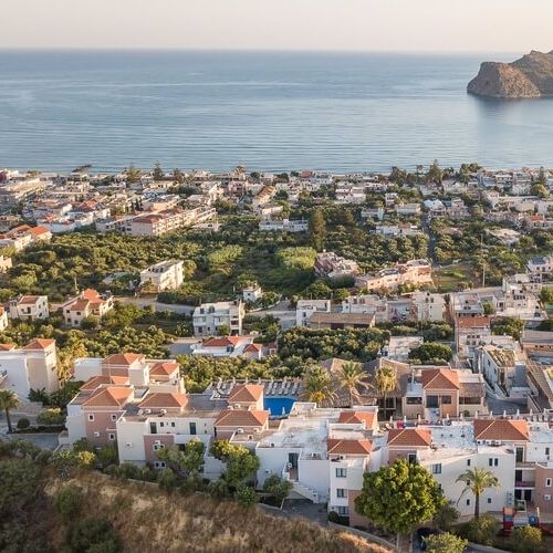 Bild över en stad i Kreta