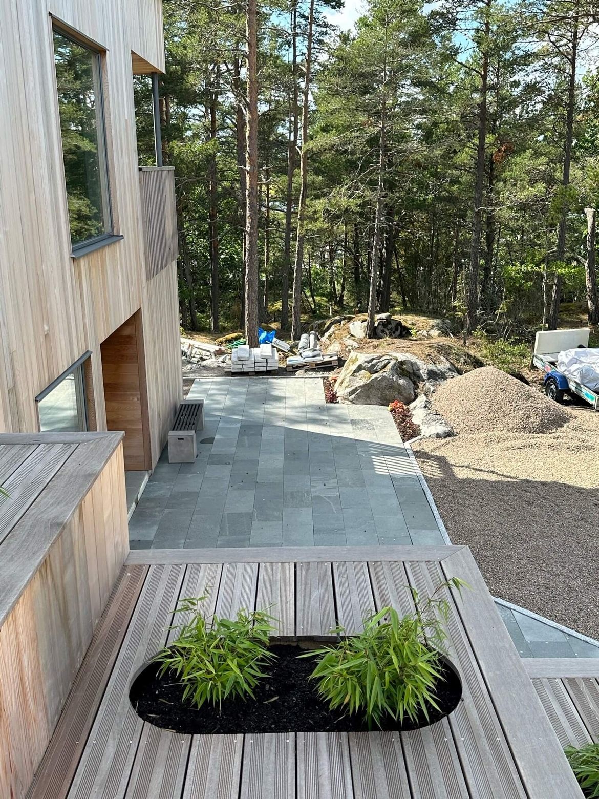 markarbete vid villaprojekt i Arkösund