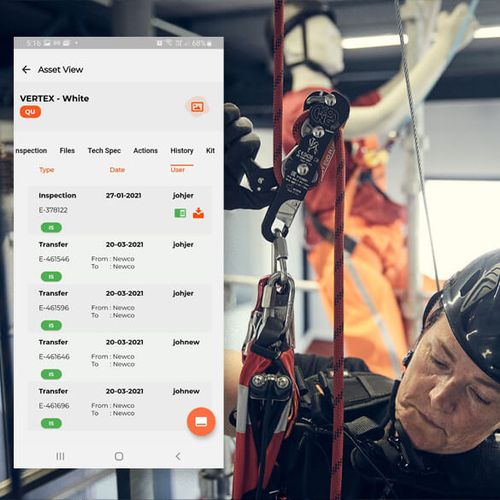 EZY iD – App för fallskyddsprodukter