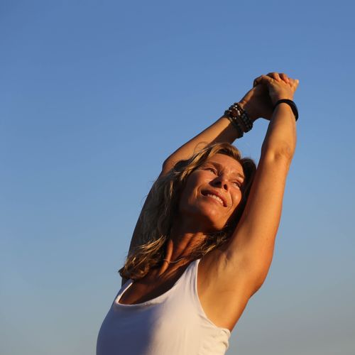 Yoga on the beach in Marbella with Petra Lindros