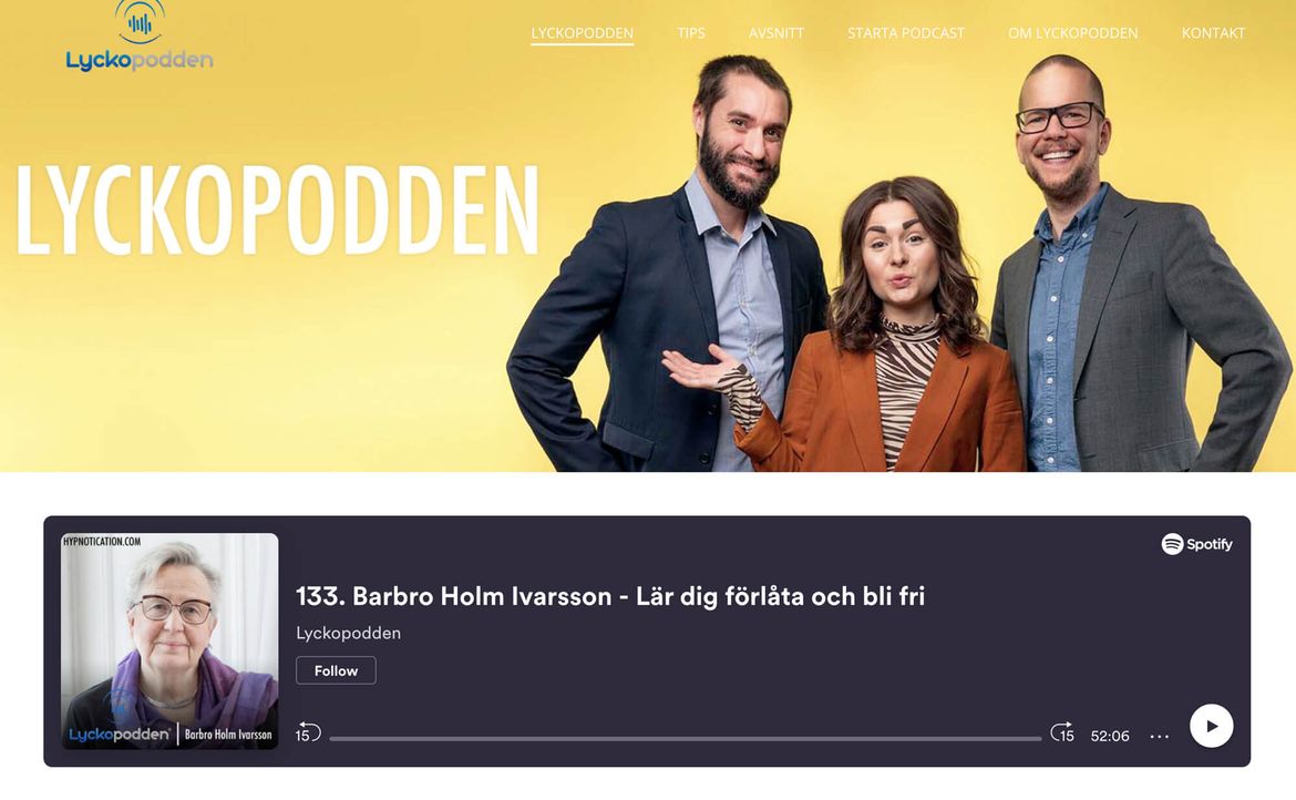 Barbro intervjuas i Lyckopodden