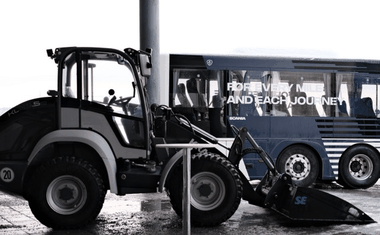 Image of a forest with a recycling symbol linking to the Renewable 2030 project