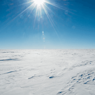 Snölandskap i Antarktis