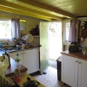 The old kitchen which only had running water inside from the 1990s